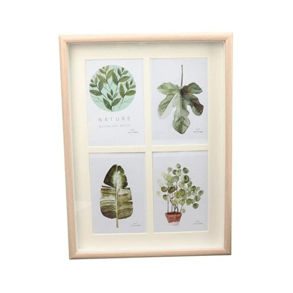 Multicolor acrylic collage frame with nature-inspired leaf artwork, ideal for art cards, photos, or botanical prints. Suitable for contemporary, Scandinavian, or earthy interiors. Decorative use only, handle with care