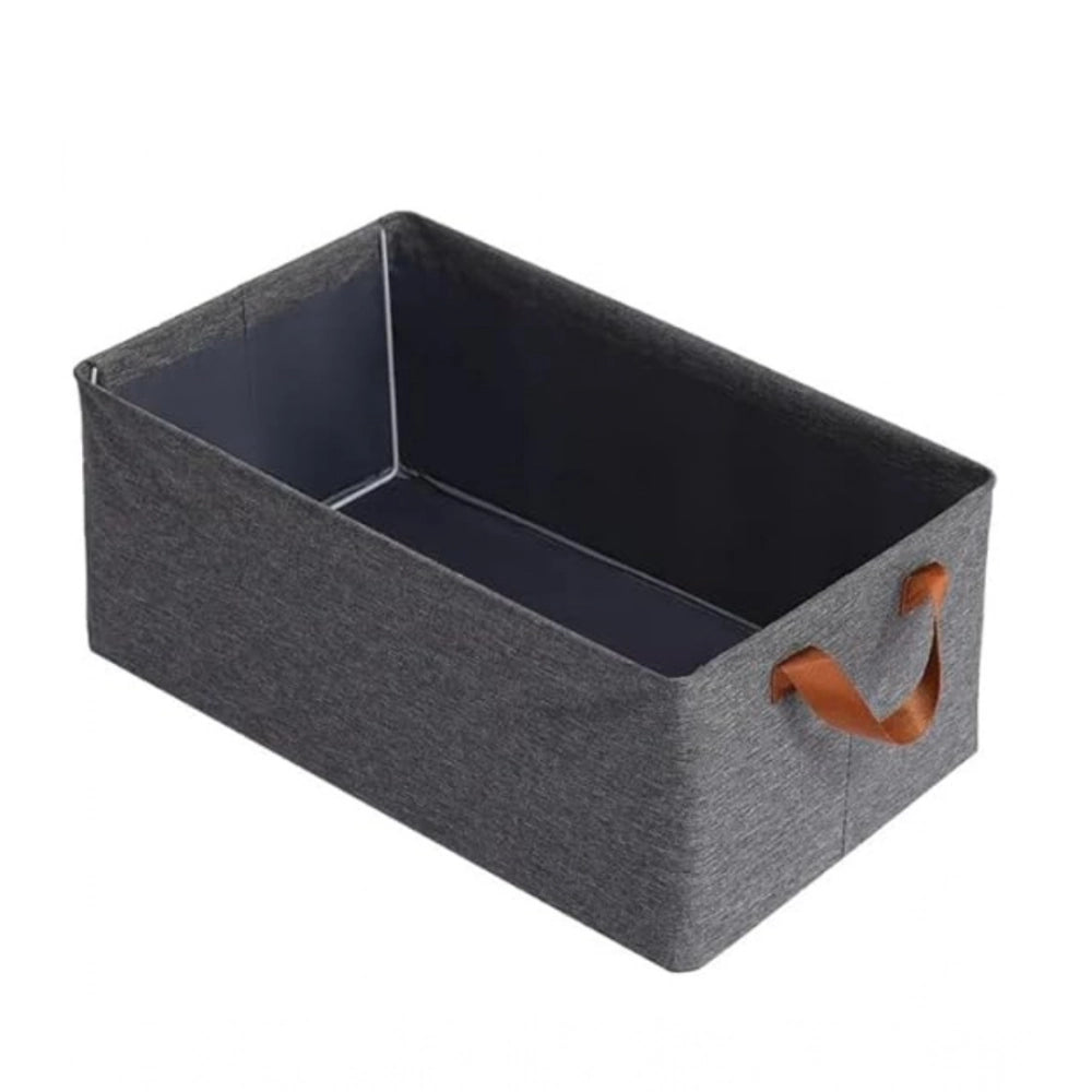 Multi-color polypropylene organizer box with handle. Ideal for storing clothes, toys, books, and household essentials. Folds flat for easy storage when not in use. Suitable for wardrobes, shelves, kid's rooms, closets, and storage cabinets. Handle with care due to color variation