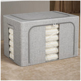 Multicolor polypropylene clothes & bedding storage box with clear viewing window, ideal for organizing wardrobe essentials & saving space