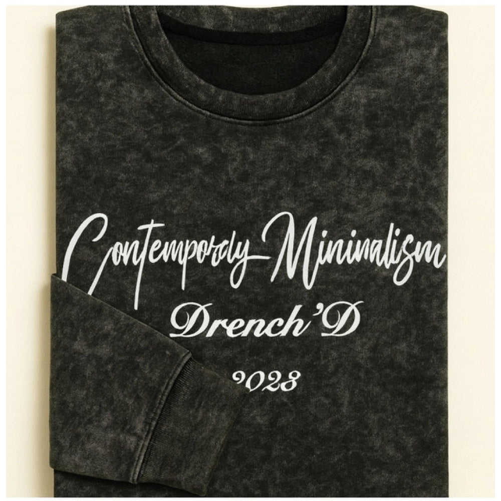 Men's Cotton Acid wash T-shirt (Grey)