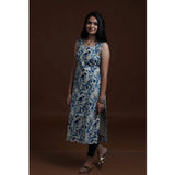 Women's Cotton Printed Kurti (Blue)