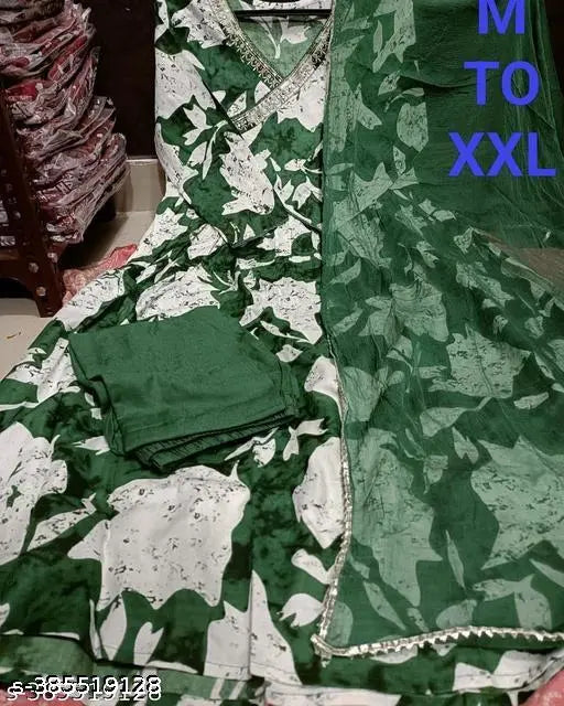 Foil print kameez and dupatta set