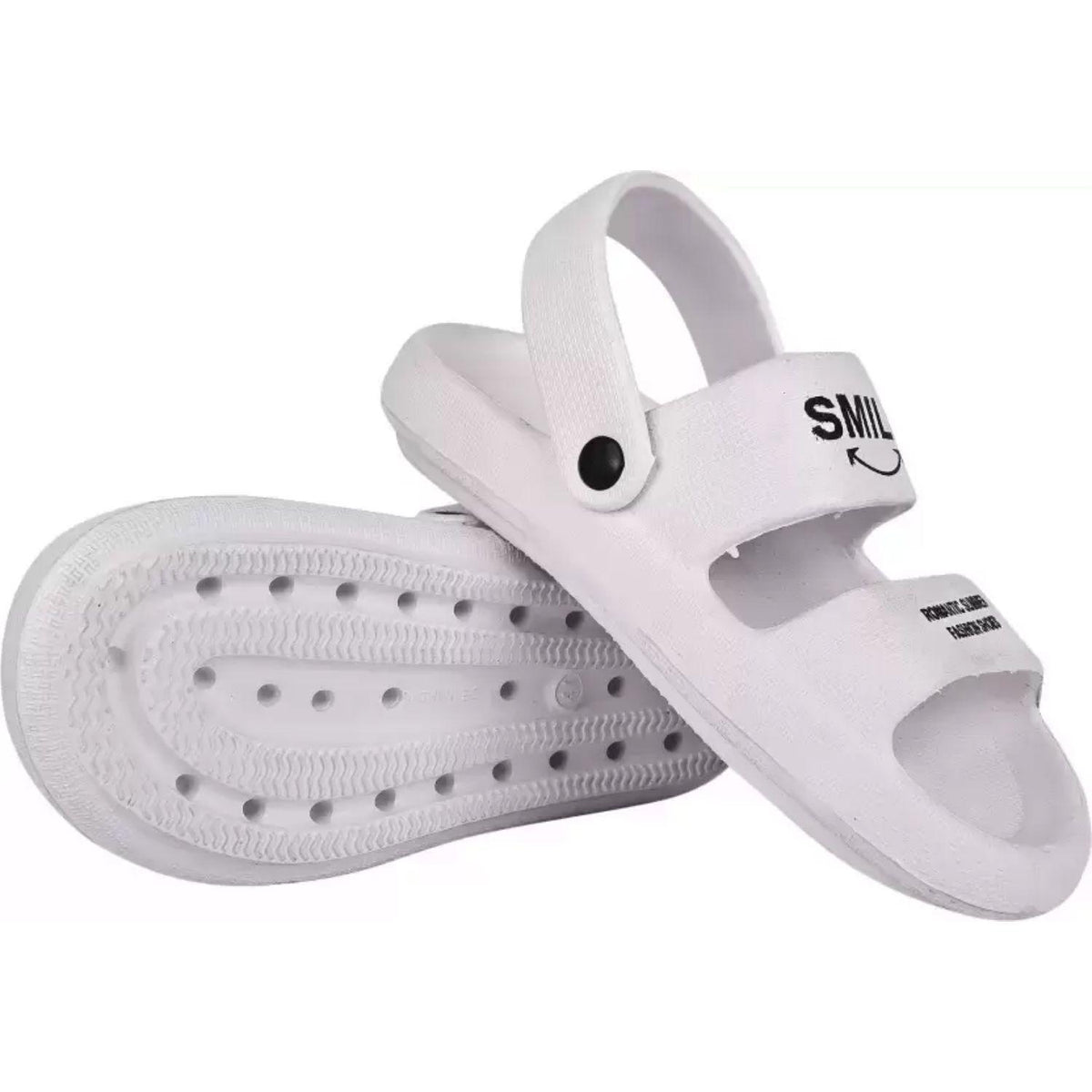 White EVA clogs for men, casual footwear package includes UK/IND 6, US 7, EUR 40