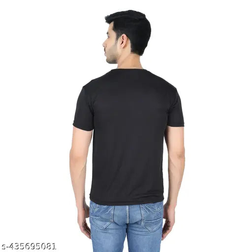 Men's polycotton regular t-shirts, breathable & comfortable fabric for daily wear, suitable for gym or small gatherings, made in India