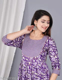Rayon Naira Cut Kurti, printed design for women/girls, three-quarter sleeves, JaipurFashionHub Procin, India