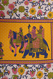 White 100% cotton UniqChoice single bedsheet with matching pillow cover, Jaipuri pattern on display