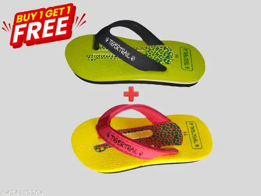 GreenYellow EVA cartoon character unisex kid slipper pair for toddlers and preschoolers, ideal for playtime comfort