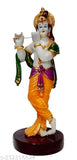 Multicolor, detailed polyresin Krishna idol showpiece (28cm), featuring intricate handwork by skilled Indian artists