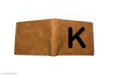 Faux leather alphabet wallet with five compartments, featuring a personalized first name design. Stylish accessory from India." (123 characters)