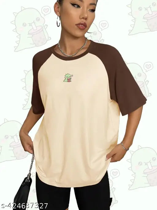 Women's oversized raglan short sleeve t-shirt