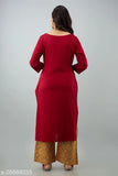 Embroidered net rayon SANGAKURTI Women's Kurta and Palazzo set, three-quarter sleeves, XL & XXL sizes