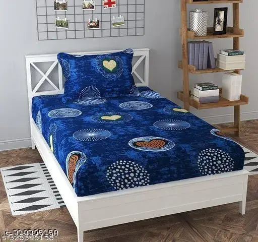 Soft cotton Shyam Furnishing single bedsheet, 3'x6', romantic design, ideal for adults, Indian-made
