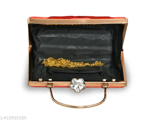 Handbag Clutch Purse with gold logo