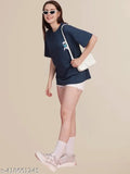 Graphic printed cotton oversized T-shirt for women, pack of 2
