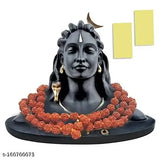 Resin Adiyogi Shiva statue, 10cm idol for car dashboard, home & temple