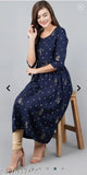 Navy blue women's tunic with long sleeves