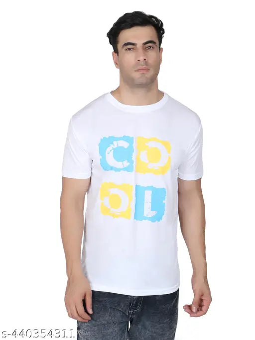 Printed stylish round neck Drifit polyester tee, short sleeves, size S-XXL, perfect for daily wear or exercise, India origin
