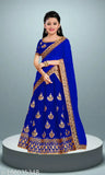 Taffeta silk embroidered lehenga choli set with net dupatta for kids (Indian traditional wear), featuring short sleeves and intricate stitching
