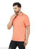 Alarm Men's & Boys Stylish Cotton Regular Fit Solid Polo Neck T-Shirt- Pure Cotton, Ultra Soft, Half Sleeves, Comfortable, Lightweight Polo T-Shirt