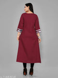 Casual, printed front slit kurti for women's fashion, cotton blend material