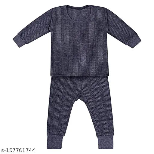 Woolen sweater set for babies (0-3 months), soft, skin-friendly, long sleeves & round neck