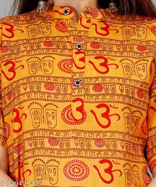 Cotton printed top for women, short sleeves with vibrant design, size S-XXXL, India origin