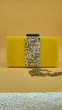 Designer handbag, unique resin clutch, women's fashion accessory, purse for bridal and casual occasions, handmade with intricate embroidery
