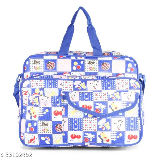 Blue multipack children's backpacks: Durable fabric bags with zipper closure for kids, perfect baby bag for mom or diaper bag for boys & girls (India-made)