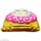 Marble Sai Baba religious idol footprint figurine, 8cm in size, for exotic home decor and pooja room