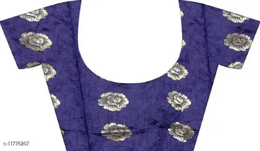 Redfish embellished chiffon saree with jacquard blouse, single free size, India origin