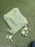 Green rayon embroidered gown with three-quarter sleeves, Indian bridal wear for larger sizes (L 40in/48in, XXXL, 4XL)
