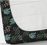 Glace cotton botanical double elastic fitted bedsheet with 2 pillow covers by NEW TOWN - premium, breathable, and long-lasting