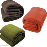 Microfiber fleece blanket pack of 3, free size, single solid, cozy home textile from Uniquestyletrader