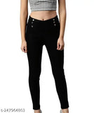 Black and white checkered top with high waist pants, woman model