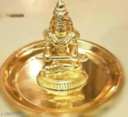 Handcrafted brass Mata Annapurna Devi figure, Goddess of food and prosperity, from Kashi Banaras, India