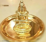 Handcrafted brass Mata Annapurna Devi figure, Goddess of food and prosperity, from Kashi Banaras, India
