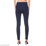 Dark blue slim fit jeans with four buttons, from Jac fashion