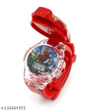 3D Action Figure IronMan Face Based Toy Design Digital Glowing Watch with Disco Music and Blinking Lights for Kids | for Boys Girls- Good Birthday Return Gift