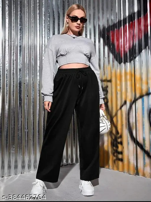 Black jogger pants with side pockets