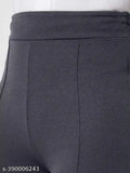 High-waisted, knee-length bellbottom trousers for women, three-piece set