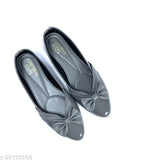 Patent leather ComfortsSteps Women's belly ballet flats - solid style, slip-on design, India origin