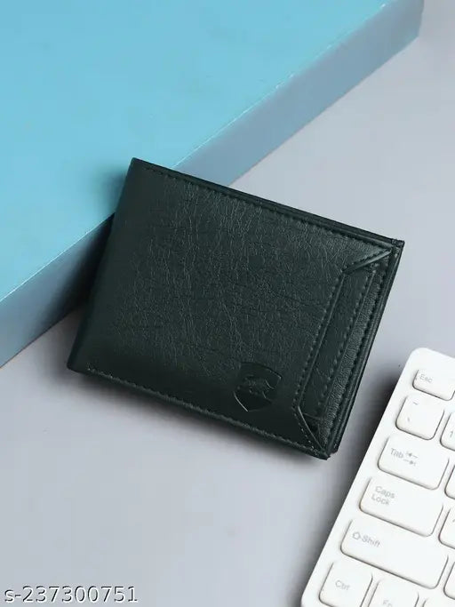 Tan faux leather travel wallet, 8 card slots, men's casual evening party accessory