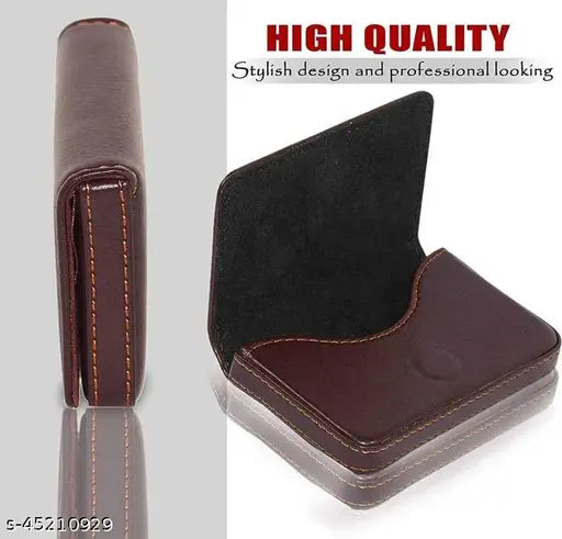 Stylish PU men's wallet, solid pattern, holds 15 visiting cards or 8 credit cards, free size (7cm x 5cm), Indian origin