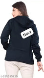 XXL fleece plus size zip-up hoody for women, solid color design, warm & cozy winter wear