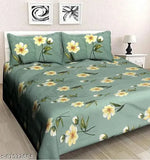 VORDVIGO® Cotton 220 TC Double Bedsheets Combo Pack of 2 Bedsheets with 4 Pillow Covers_Size- 90*90 inch