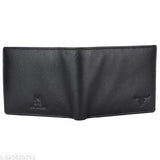Black original leather HIDE LIKE RFID wallet for men, featuring 2 compartments and free size (11x9cm). Sophisticated accessory for organizing cash and documents securely