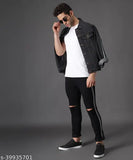 Black denim slim fit jeans by UNITED DENIM - quality fabric for men's confidence