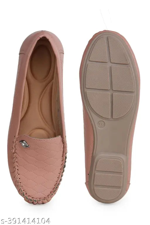 Synthetic leather boat shoes for women and girls, Indian traditional handcrafted design - comfortable and stylish bellies in various sizes (IND-3 to IND-8)
