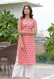Rayon sleeveless printed kurta palazzo from India, single-size options for XS (32in bust, 42in size length), S, M