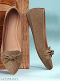 Vijay Enterprises women's ballerinas - woven design with closed back, durable PU material